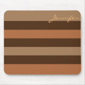Braune Streifen Moderne neutrale Personalisierte Mousepad (Vorne)