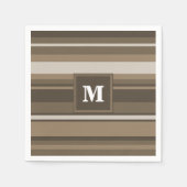 Braune Streifen Serviette (Vorderseite)