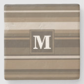 Braune Streifen Steinuntersetzer (Vorderseite)