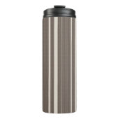Braune Streifen Thermosbecher (Vorderseite)