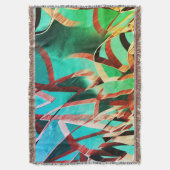 Braune Streifen über rustikales Grün und Aquamarin Decke (Vorderseite Vertikal)