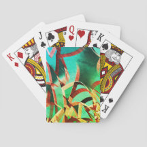 Braune Streifen über rustikales Grün und Aquamarin