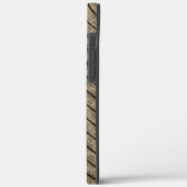 Braune Streifen und Trennstreifen, schwarz oder Sc Case-Mate iPhone Hülle (Rückseite / Links)