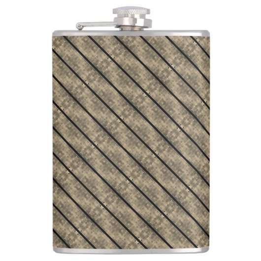 Braune Streifen und Trennstreifen, schwarz oder Sc Flachmann (Vorderseite)