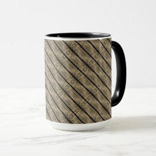 Braune Streifen und Trennstreifen, schwarz oder Sc Tasse