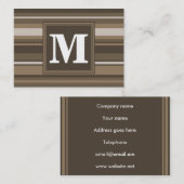 Braune Streifen Visitenkarte (Vorne/Hinten)