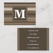 Braune Streifen Visitenkarte (Vorne/Hinten)