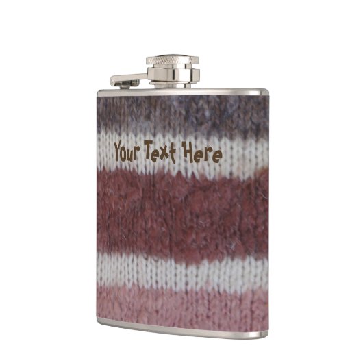 braune Stripteppiche Vintages Design Flachmann (Links)