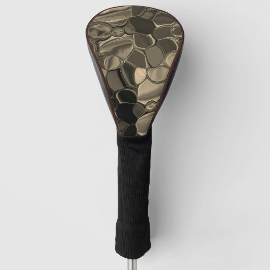 Braune Stücke, Kreise und abgerundete Formen? Golf Headcover (Vorderseite)