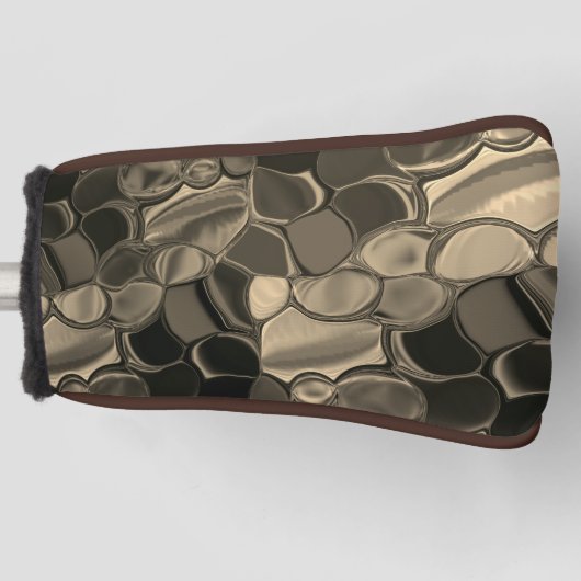 Braune Stücke, Kreise und abgerundete Formen? Golf Headcover (Vorderseite)