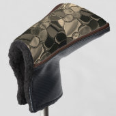 Braune Stücke, Kreise und abgerundete Formen? Golf Headcover (3/4 Vorderseite)