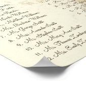 Braune Swirl Tree Seating Chart 12 Tische Poster (Ecke)