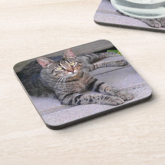 Braune Tablettenhülle Außenbereich Getränkeuntersetzer (Linke Seite)