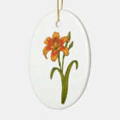 Braune Taglilie Keramik Ornament (Links)