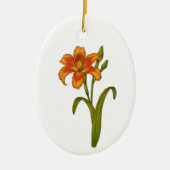 Braune Taglilie Keramik Ornament (Vorne)