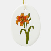 Braune Taglilie Keramik Ornament (Hinten)