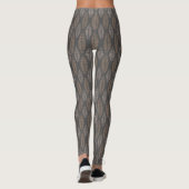 Braune/Tan Leaf Leggings (Rückseite)