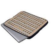 Braune Tapete Laptopschutzhülle (Vorne Knopf)