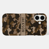 Braune Tarnung Personalisiert Case-Mate iPhone Hülle (Rückseite (Horizontal))