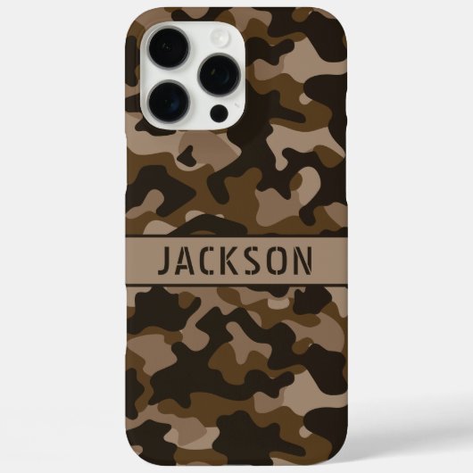 Braune Tarnung Personalisiert Case-Mate iPhone Hülle (Rückseite)