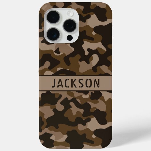 Braune Tarnung Personalisiert Case-Mate iPhone Hülle (Rückseite)