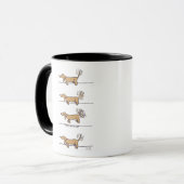 Braune Tasse der fliegenden Dackel (Vorderseite Links)