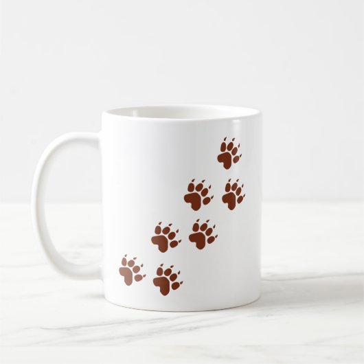 braune Tatzenikone Kaffeetasse (Links)