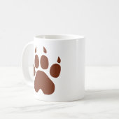 braune Tatzenikone Kaffeetasse (Vorderseite Links)