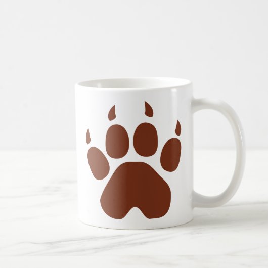 braune Tatzenikone Kaffeetasse (Rechts)