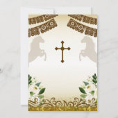 Braune Taufe für Junge Einladung (Rückseite)