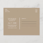 Braune Taupe und weißer Strickanker Save the Date Ankündigungspostkarte (Rückseite)