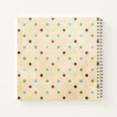 Braune Teddy-Bären auf Polka-Punkten Notizblock (Rückseite)