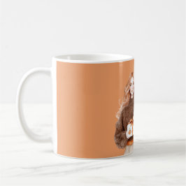 Braune Teddybär-Kürbis-Geschenke Kaffeetasse