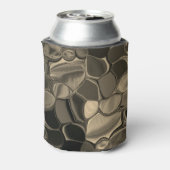 Braune Teile, Kreise und abgerundete Formen Dosenkühler (Kanne Rückseite)