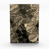 Braune Teile, Kreise und abgerundete Formen Fotoblock (Vorderseite)