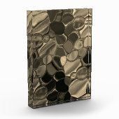 Braune Teile, Kreise und abgerundete Formen Fotoblock (Links)