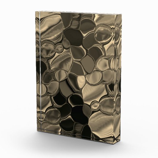 Braune Teile, Kreise und abgerundete Formen Fotoblock (Rechts)