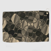 Braune Teile, Kreise und abgerundete Formen Golfhandtuch (Horizontal)