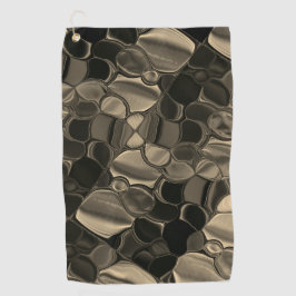 Braune Teile, Kreise und abgerundete Formen Golfhandtuch