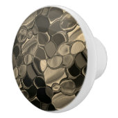 Braune Teile, Kreise und abgerundete Formen Keramikknauf (Rechts)