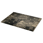 Braune Teile, Kreise und abgerundete Formen Schneidebrett (Ecke)