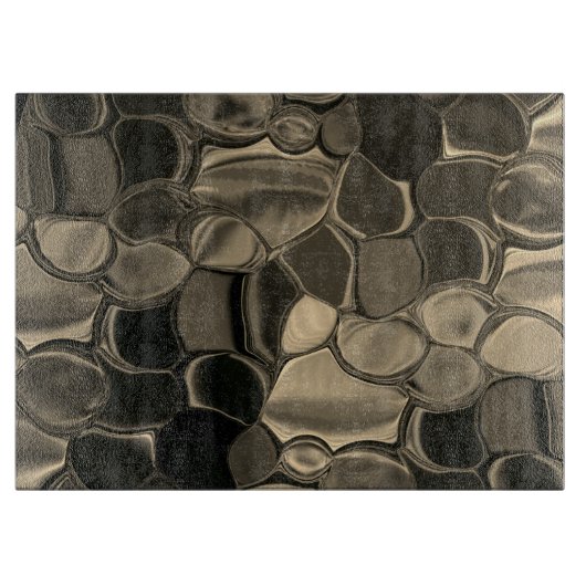 Braune Teile, Kreise und abgerundete Formen Schneidebrett (Vorderseite)