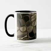 Braune Teile, Kreise und abgerundete Formen Tasse (Links)