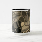 Braune Teile, Kreise und abgerundete Formen Tasse (Zentrum)