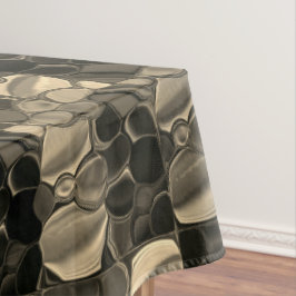 Braune Teile, Kreise und abgerundete Formen Tischdecke