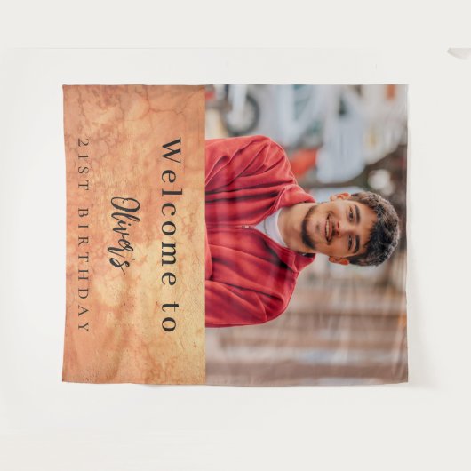 Braune Terracotta-Wand Foto Geburtshilfe Wandteppich (Vorderseite (Horizontal))