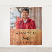 Braune Terracotta-Wand Foto Geburtshilfe Wandteppich (Vorderseite)