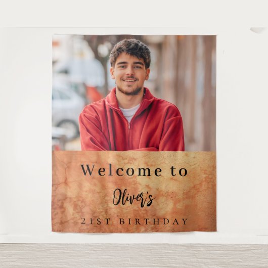 Braune Terracotta-Wand Foto Geburtshilfe Wandteppich (Vorderseite)