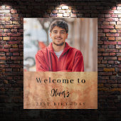 Braune Terracotta-Wand Foto Geburtshilfe Wandteppich