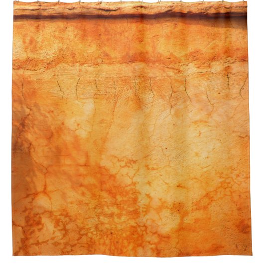 Braune Terracotta Wand rustikal Duschvorhang (Vorderseite)